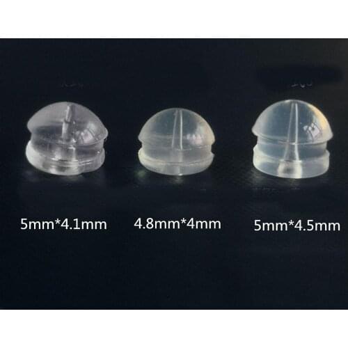 100 PCS 5mm Transparent Earring Lifters Silicone Earring Backs Earrings Set DIY Jewelry Findings