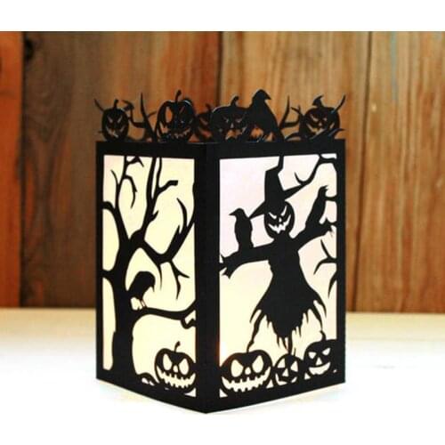 11.9*9.7cm Happy Halloween Lantern Metal Cutting Dies Pumpkin tree Die Cut Scrapbooking Carbon Steel Create Stamps and dies