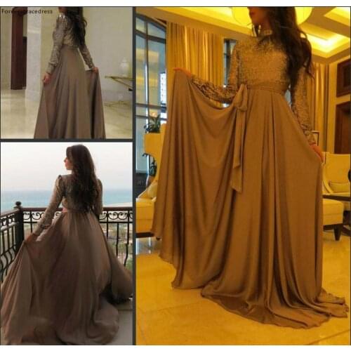 2019 Cheap Muslim Evening Dress Newest Arabic Kaftan Formal Celebrity Holiday Wear Prom Party Gown Custom Made Plus Size