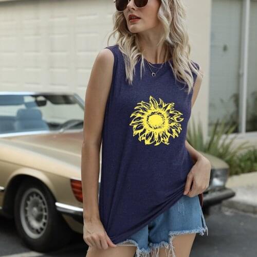2021 Summer T Shirt Women O Neck Sleeveless Print T-shirt Casual Loose Tee Tops Fashion Female Tank Tops Plus Size Tops XXXL