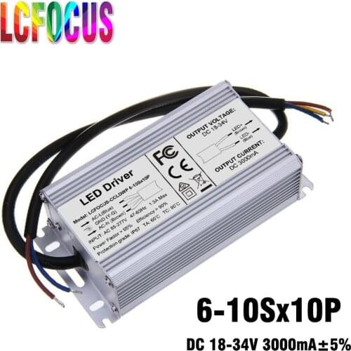 6-10Sx10P Lighting transformer 60W 70W 80W 90W 100W PF waterproof LED driver for LED display ceiling lights