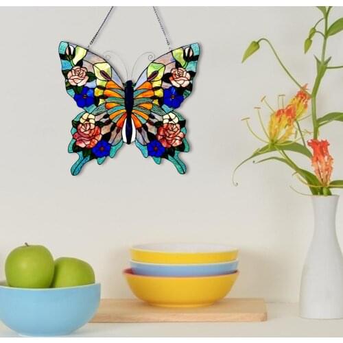 Acrylic Butterfly Wall Decoration Creative Color butterfly Crafts Ornaments Home Wall Hanging States for Outdoor Indoor Decor