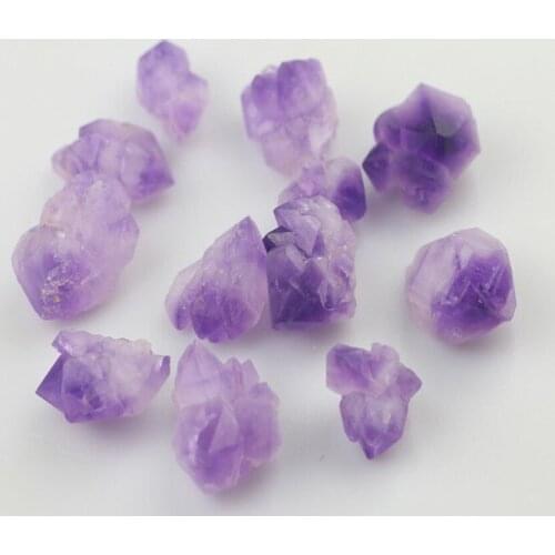 Amethyst cluster small quartz crystal minerals gemstones reiki healing garden home decoration