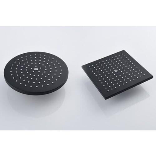 Stainless Steel Fixed Shower Head Matt Black High Pressure Rain Shower Head for Bathroom 8 Inch Overhead