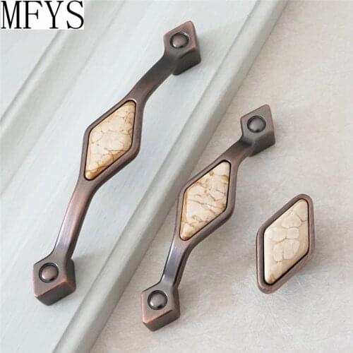 Kitchen Cabinet Handles Knobs Dresser Drawer Pulls Handles Ceramic Cupboard Door Hardware 96 128 mm