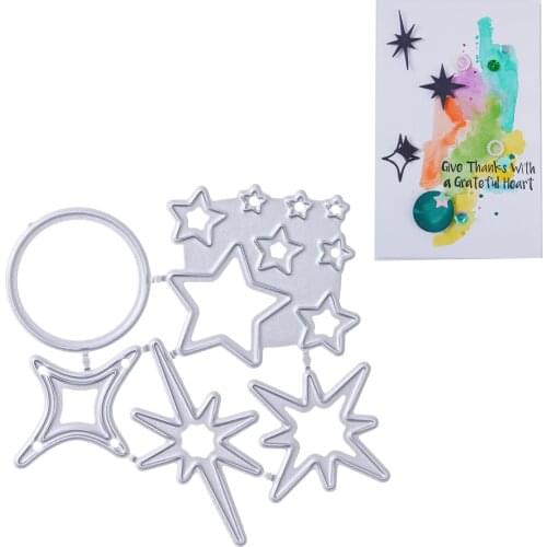 Star Cluster Circle Metal Cutting Dies Stencils For DIY Scrapbooking Decor Embossing Handcraft Die Cutting Template Cut 2021 New