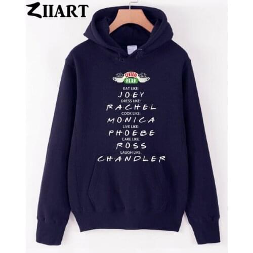 Friends central perk joey rachel monica phoebe ross chandler couple clothes boys man male autumn winter fleece hoodies