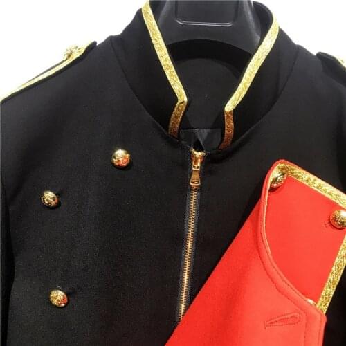 British Style Palace Prince Gold Thread Surround Retro Stage Suit Men Party Blazer Slim Fit Jacket Singer Performer Coat