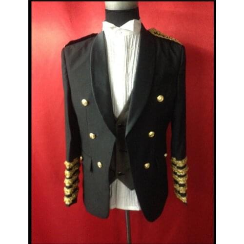 Hot 2020 New Mens Singer Dj Lace Master Of Ceremonies Banquet Stage Studio Bar Singer Suit Groom Wedding Dress Costumes