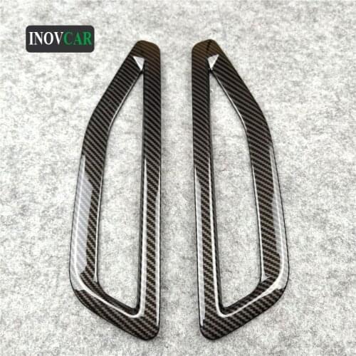 New Top Quality 1 Pair Carbon Fiber Side Air Vent Sticker For B-MW X5 G05 2019+ Car Front Vent Car Accessories