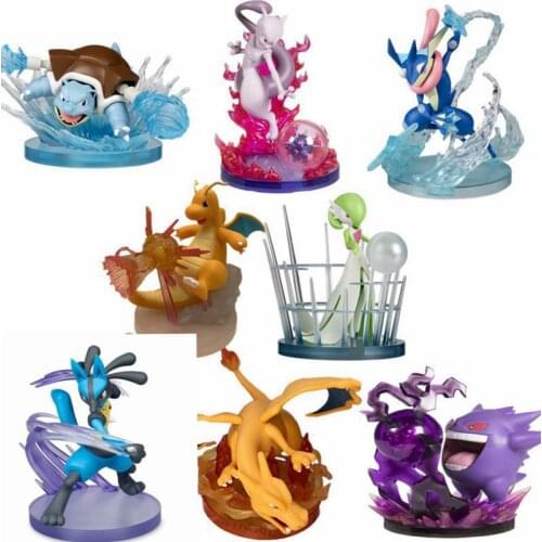 Pokemon Pocket Monsters Action Figure Toys Pikachu Bulbasaur Charmander Zenigame Squirtle Dragon Ornament Collection Model Gifts