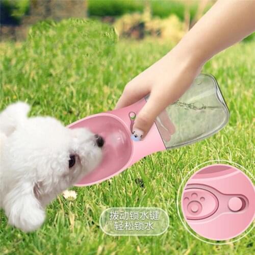 Portable Dog Bowl Pet Drinker Travel Dog Water Bottle Outdoor Drinking Pet Bottles Accompanying Cups Impervious Design U3