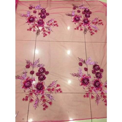 Latest BZL-8352 African beaded 3D Laces Fabrics Embroidered African tulle French Lace Fabric With best quality