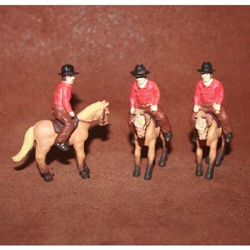 Pvc figure horse rider cowboy Model toy gift 3pcs/set