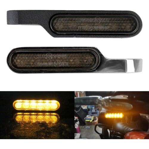 2PCS Motorcycle Signal lamp Indicators DC 12V Mini Handlebar Blinker For Cafe Racer Scooter ATV Motorbike LED Turn Signal Light