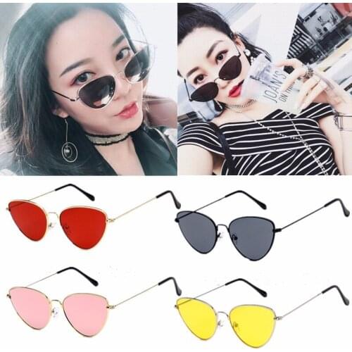 Sunglasses Auto Vintage Universal Cat Eye Anti-UV Radiation-proof Metal Frame Reflective UV400 Protection Eyewear Accessories
