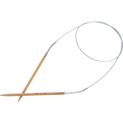 4mm Natural Bamboo & Stainless Steel Circular Knitting Needles Weave Sweater Knitting Tools Craft Yarn Accessories 79cm Long 1PC