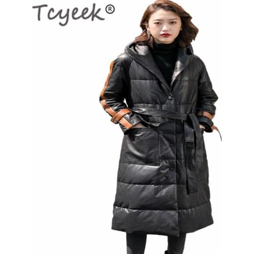 Женские дубленки с капюшоном Tcyeek China At AliExpress