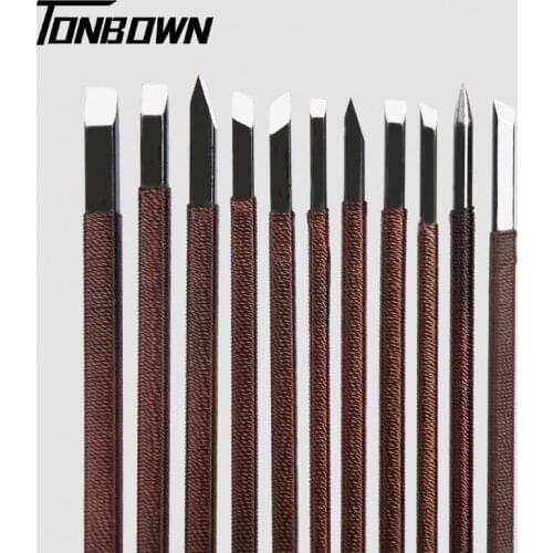 TONBOWN 11PCS Stone Carving Tool Wood Chisels Knife Set Sculpture Woodworking Tools for Professionals & Beginners