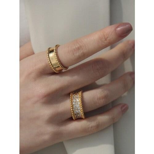 Timeless Wonder Glam Zirconia Geo Band Stackable Rings for Women Jewelry Punk Cocktail Goth Ins Designer Top Party Emo Mix 5357