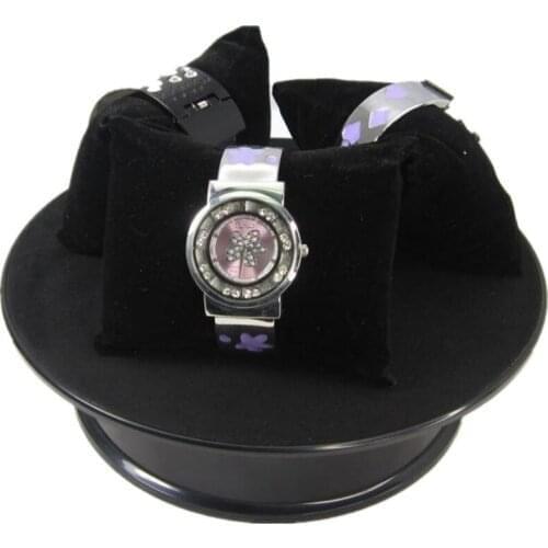 3Pcs 20CM Black Velvet Top Electric Motorized Rotating Display Turntable for jewelry Toys, watches mobile phone display