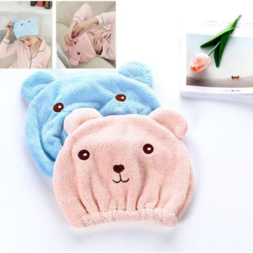 Women Hair Quick Drying Microfiber Towel Turban Knot Twist Loop Wrap Hat Cap