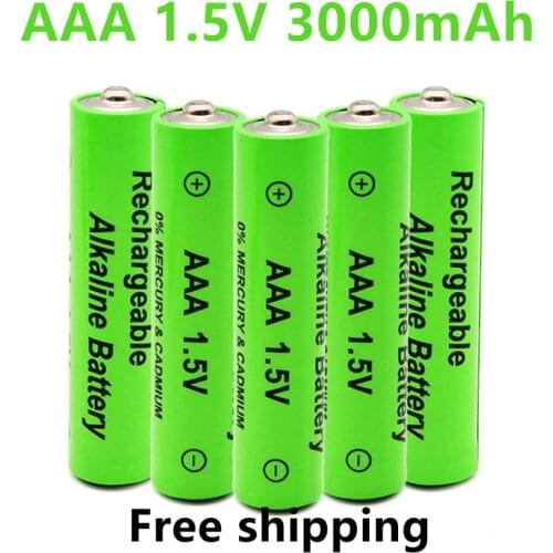 1-20pcs 1.5V AAA battery 3000mAh Rechargeable battery NI-MH 1.5 V AAA battery for Clocks mice computers toys so on+free shipping