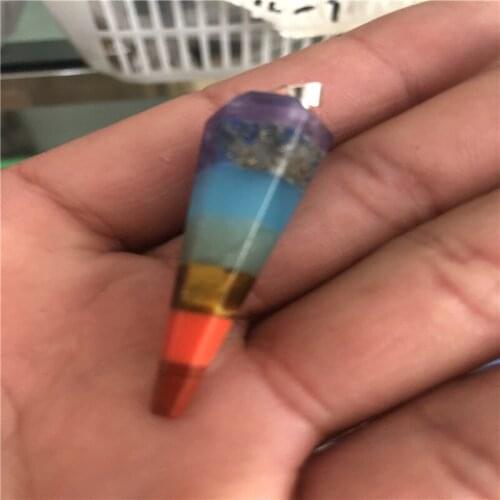 1pcs Made of seven kinds of natural crystal, the pendant is perfect for healing