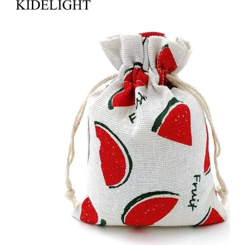 12PCS Baby Shower Favor Candy Bag Kids Birthday Party Decoration Fruit Party Gift Girl Boy Party Souvenir