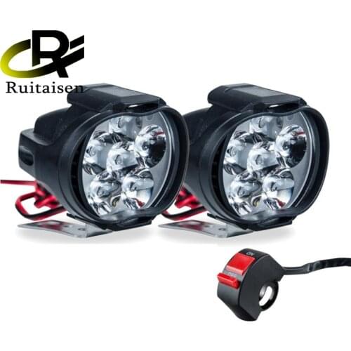 6D Motorcycles Headlight 6500k White Super Bright LED Working Spot Lighting Motorbike Fog Lamp DC 9V-85V LED Scooters Spot