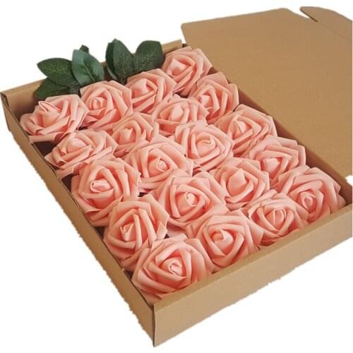 20pcs Rose Flower Bouquet Foam Rose Flower Hand Bouquet Making Materials European and American Wedding Decoration Bouquet
