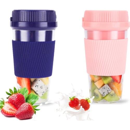 250ml New Kitchen Mixer Juicer Fruit Cup Portable Smoothies Blenders Juicer Machine Electric USB Rechargeable With US/EU Adapter