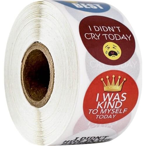 500 Pcs Word Emotional Stickers Rolls for School Classroom Teacher Rewards Students for Emotional Expression of Children Labels