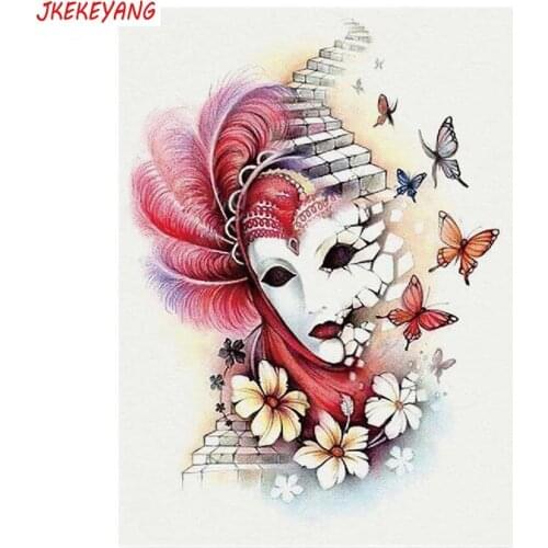 5D DIY square/round Diamond painting Beautiful venetian mask Cross Stitch Diamond Embroidery Pattern Rhinestone J1819