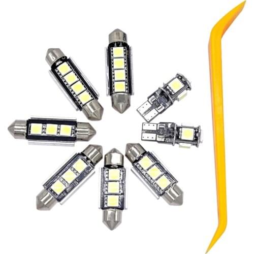 8pcs Car Interior Lamp for Audi A4 B6 8E J1 2001-2004 Auto Front Dome LED Light Reading Light Kit Car Lighting Accessories