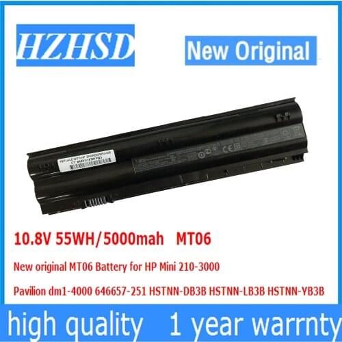 10.8V 55WH/5000mah MT06 New original MT06 Battery for HP Mini 210-3000 Pavilion dm1-4000 646657-251 HSTNN-DB3B HSTNN-LB3B YB3B