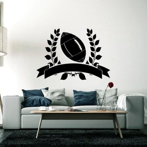 America Football Wall Decals Player Sport Art Wall Sticker Home Decor Living Room Pattern Art Wall Ornament Boys Removable B209
