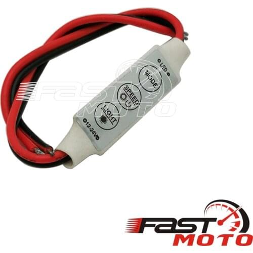 Cars DC 12-24V Mini 3 Keys Led Controller ABS Dimmer Driver Single Color Control Led Strip Light10 Speed Level 8 Dynamic Modes