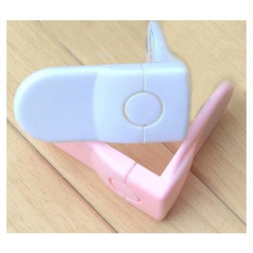White pink baby safety lock lock right angle rectangular drawer lock child safety lock