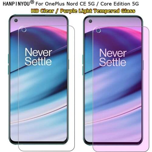 For OnePlus Nord CE 5G / Core Clear / Anti blue Purple Light Ray Eye Care Tempered Glass 9H 2.5D Premium Screen Protector Film
