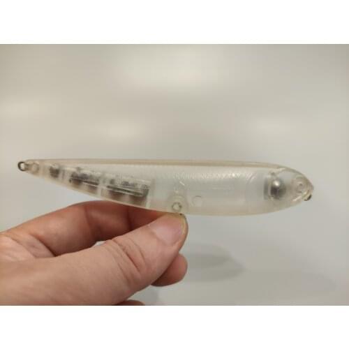 GYFISHING 25 Pcs Unpainted Fishing Topwater Floating Baits Sammy Blank Hard Pencil Poppers Lures 4.5"