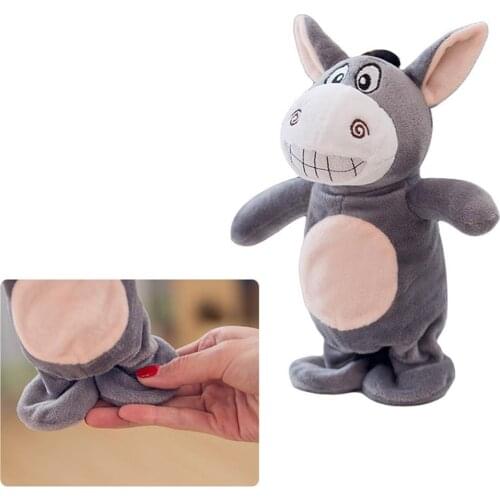 Interactive Talking Toy Donkey Electric Pets Plush Recording Smart Walking Cute Plush Toys for Children Doll Birthday Kids Gift