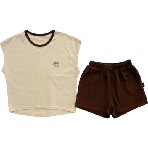 2PCS Toddler Kids Boy Clothes Summer Short Sleeve Cotton T-shirt Tops+Cotton Shorts Pants Outfit Kids Clothing Set 3-10Y