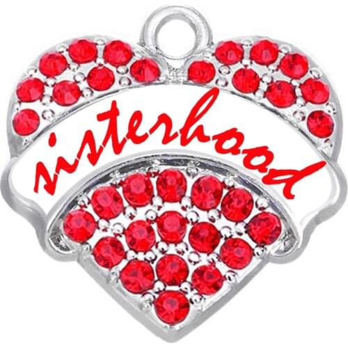 Metal inlaid sticker Greek Sorority Sisterhood Charms Pendant FIT Fraternity Bracelet Necklace Earring Making For Group Memory