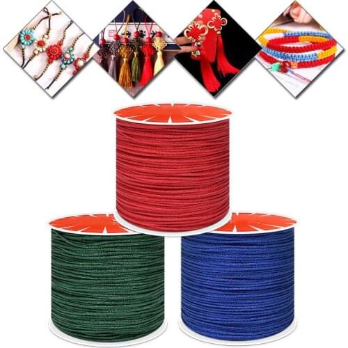 45Meter 0.8mm Nylon Cord Thread for Necklace Bracelet Braided String DIY Tassels Beading String Thread Chinese Knot Macrame Cord