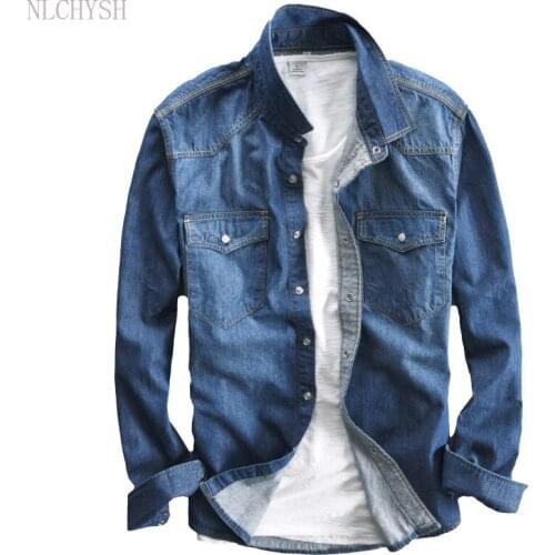 Мужские джинсовые рубашки NLCHYSH China At AliExpress