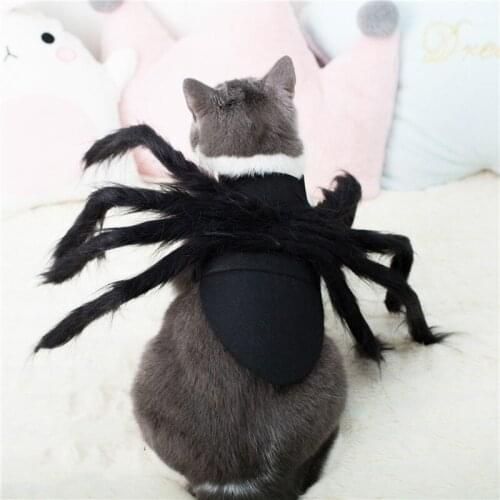 New Halloween Spider Tentacles Cosplay for Small Dogs Halloween Cute Plush Dresses for Cats Photo Props Headwear
