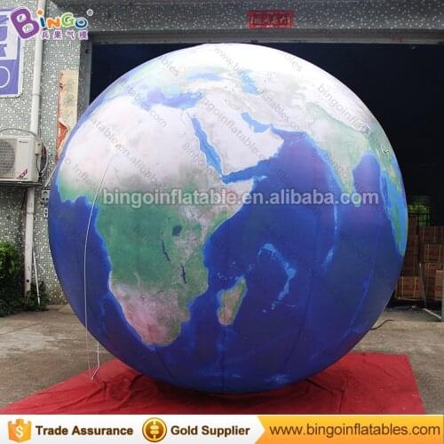 Customized 10 feet inflatable Earth ball digital printing airblown 3 meters Earth balloon with blower toys