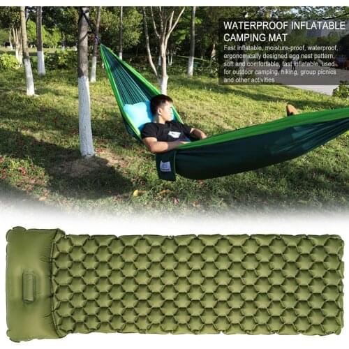 Backpack Cushion Moisture-proof Ultra-light Air Bed Mat Inflatable Pillow Travel Office Home Back Relaxing Tool Recliner Cushion