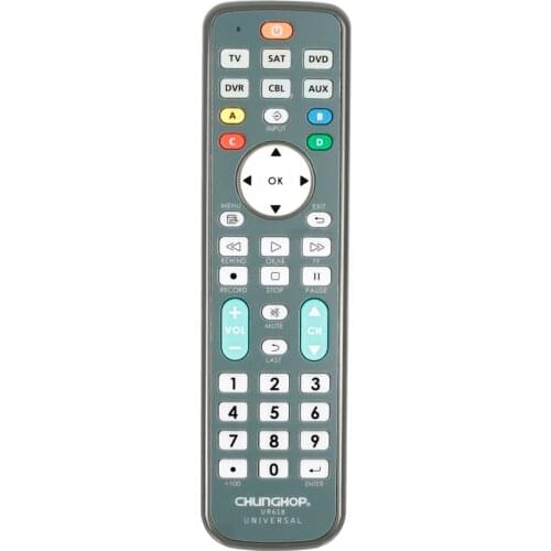 Universal Remote Control for Chunghop UR618 TV VCR SAT CBL DVD AUX DVR Controller